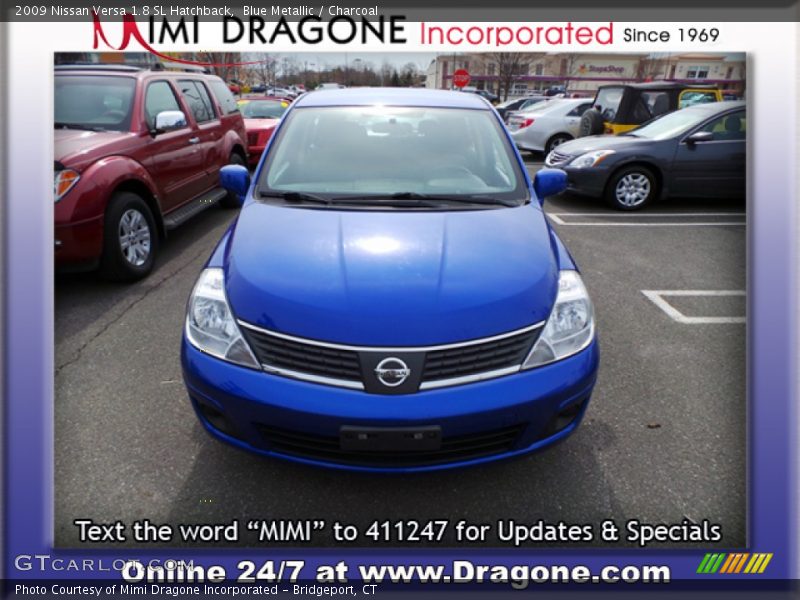 Blue Metallic / Charcoal 2009 Nissan Versa 1.8 SL Hatchback