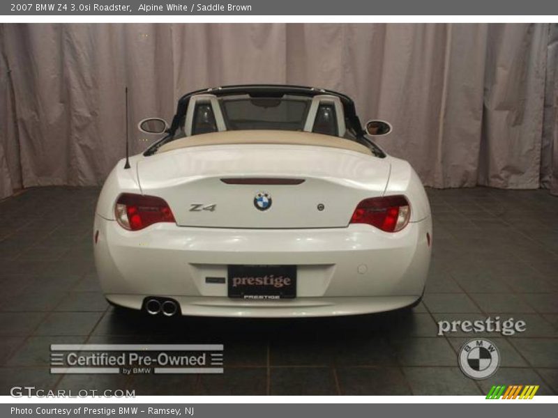 Alpine White / Saddle Brown 2007 BMW Z4 3.0si Roadster