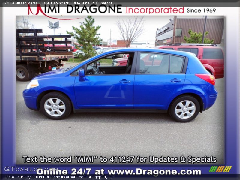 Blue Metallic / Charcoal 2009 Nissan Versa 1.8 SL Hatchback
