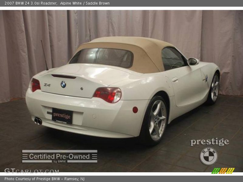 Alpine White / Saddle Brown 2007 BMW Z4 3.0si Roadster