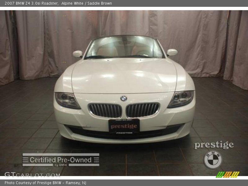 Alpine White / Saddle Brown 2007 BMW Z4 3.0si Roadster