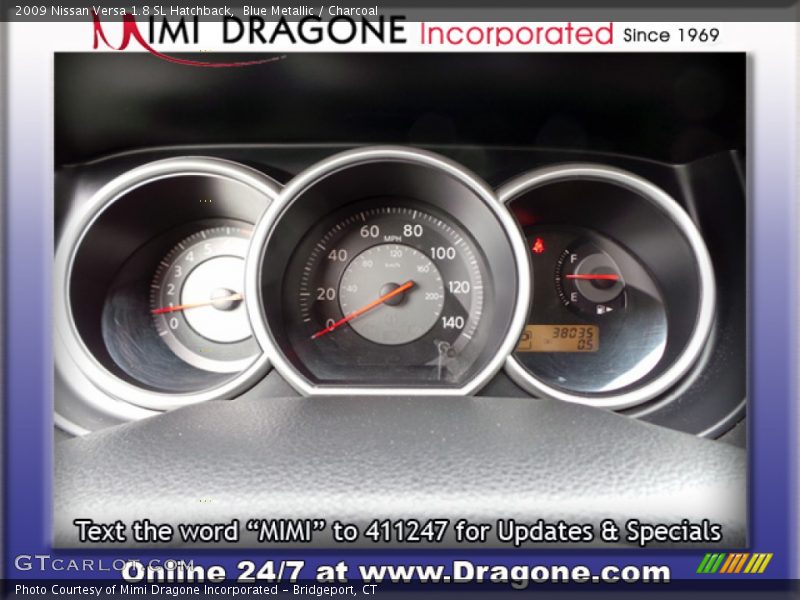 Blue Metallic / Charcoal 2009 Nissan Versa 1.8 SL Hatchback