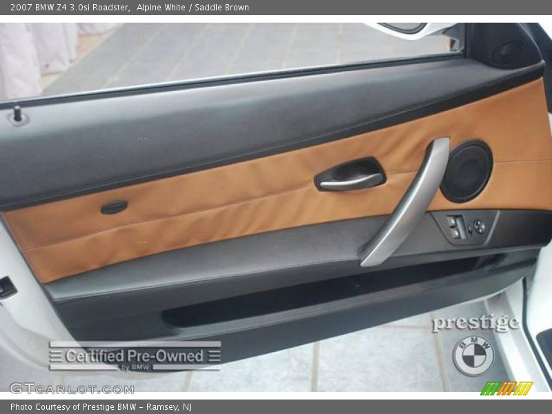 Alpine White / Saddle Brown 2007 BMW Z4 3.0si Roadster