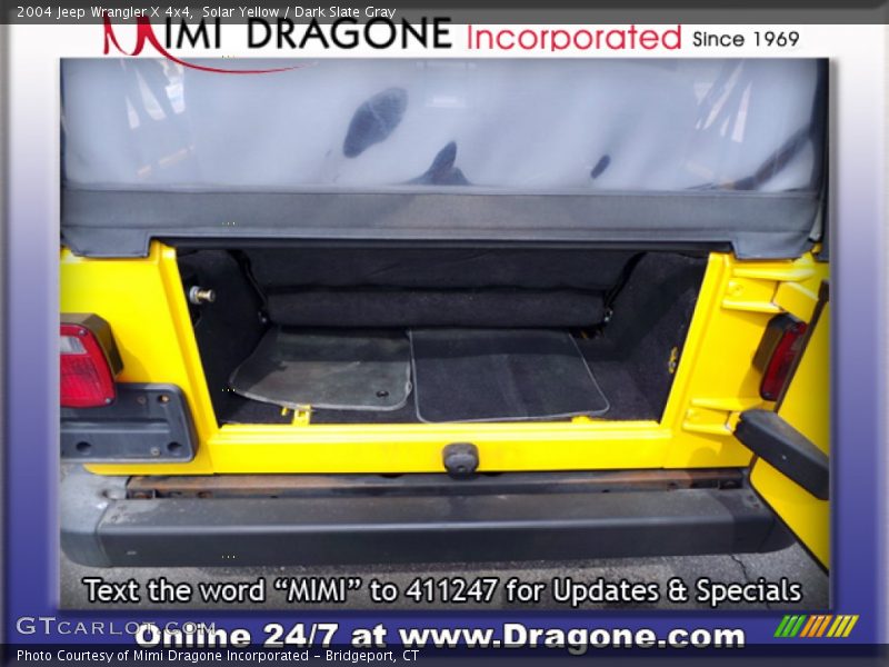 Solar Yellow / Dark Slate Gray 2004 Jeep Wrangler X 4x4