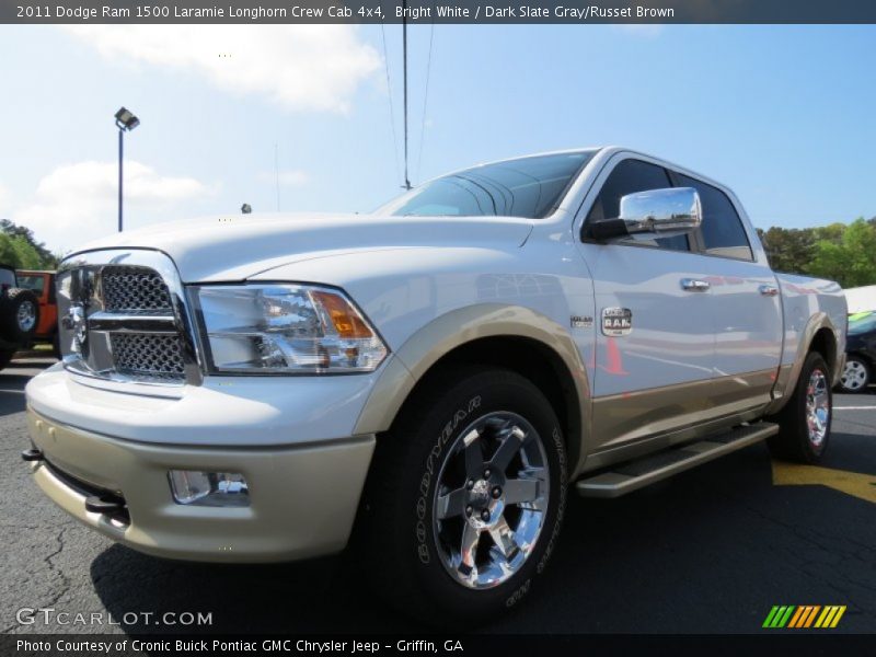 Bright White / Dark Slate Gray/Russet Brown 2011 Dodge Ram 1500 Laramie Longhorn Crew Cab 4x4