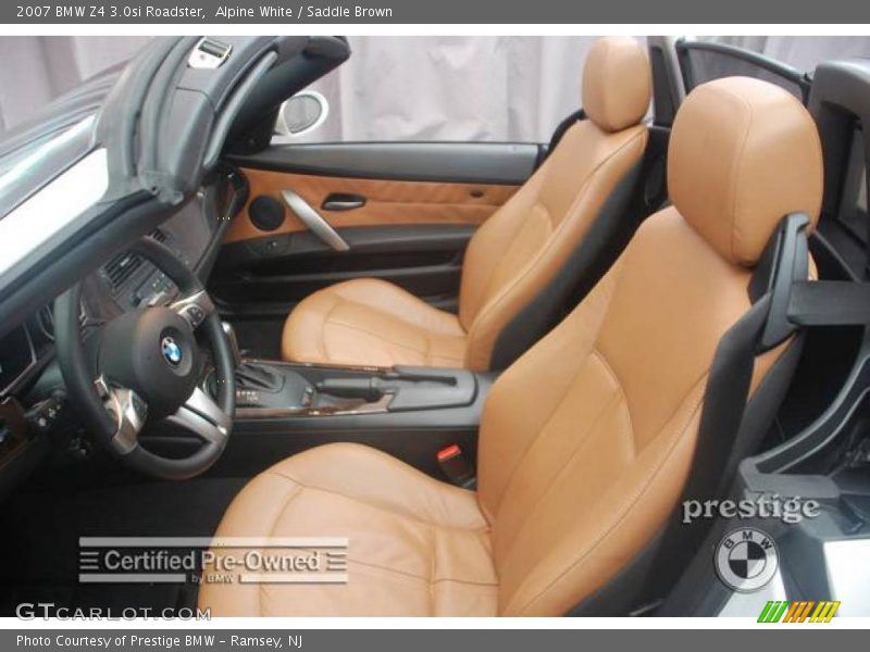 Alpine White / Saddle Brown 2007 BMW Z4 3.0si Roadster