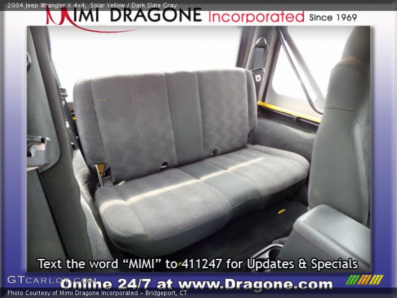 Solar Yellow / Dark Slate Gray 2004 Jeep Wrangler X 4x4