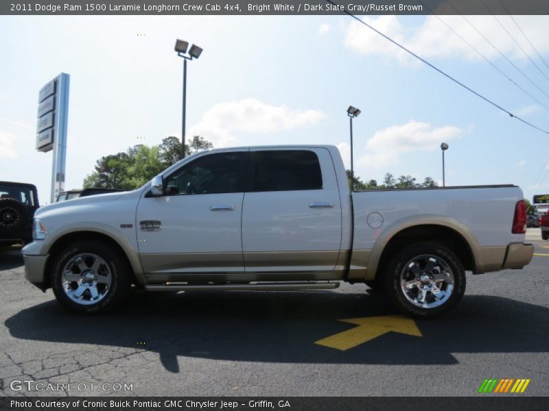 Bright White / Dark Slate Gray/Russet Brown 2011 Dodge Ram 1500 Laramie Longhorn Crew Cab 4x4