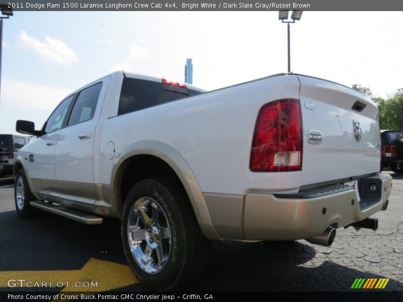 Bright White / Dark Slate Gray/Russet Brown 2011 Dodge Ram 1500 Laramie Longhorn Crew Cab 4x4