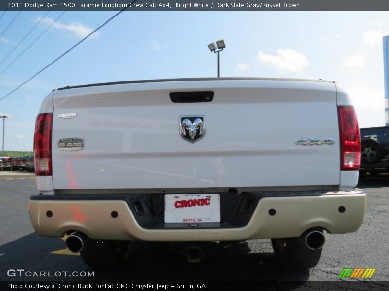 Bright White / Dark Slate Gray/Russet Brown 2011 Dodge Ram 1500 Laramie Longhorn Crew Cab 4x4
