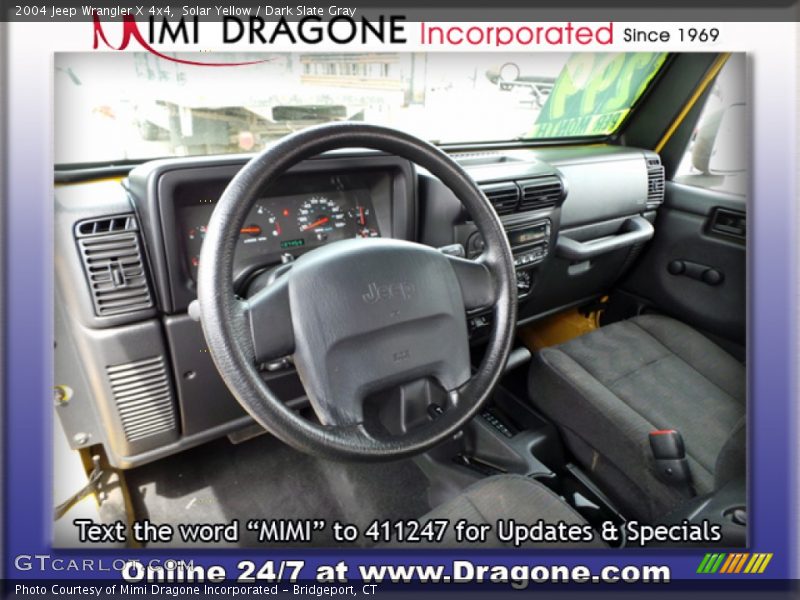 Solar Yellow / Dark Slate Gray 2004 Jeep Wrangler X 4x4