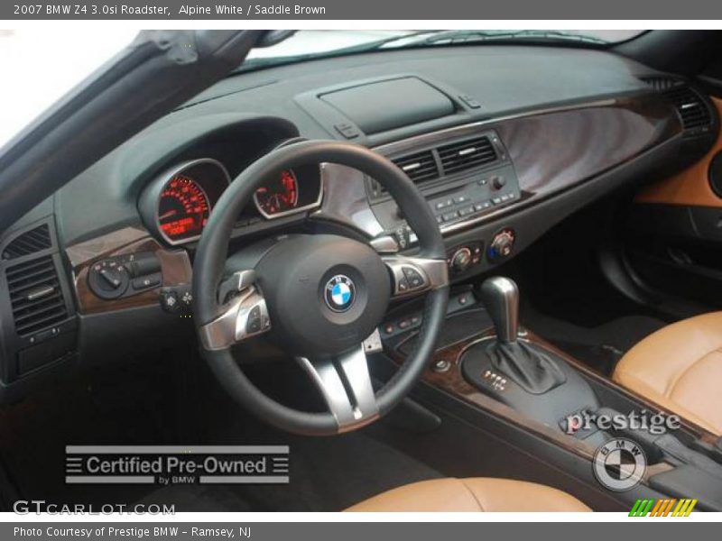 Alpine White / Saddle Brown 2007 BMW Z4 3.0si Roadster