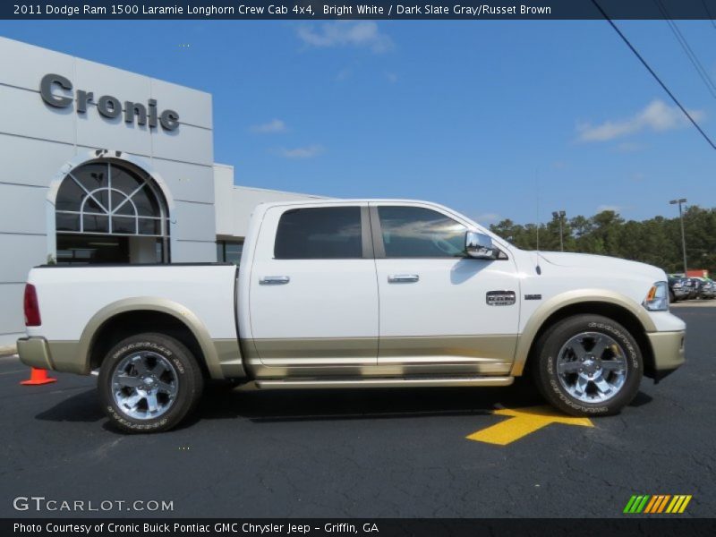 Bright White / Dark Slate Gray/Russet Brown 2011 Dodge Ram 1500 Laramie Longhorn Crew Cab 4x4
