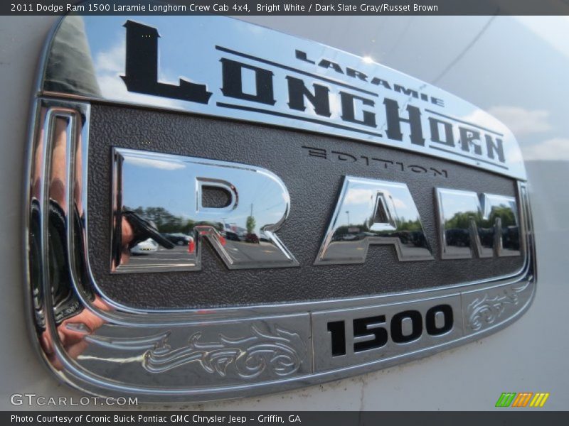 Bright White / Dark Slate Gray/Russet Brown 2011 Dodge Ram 1500 Laramie Longhorn Crew Cab 4x4