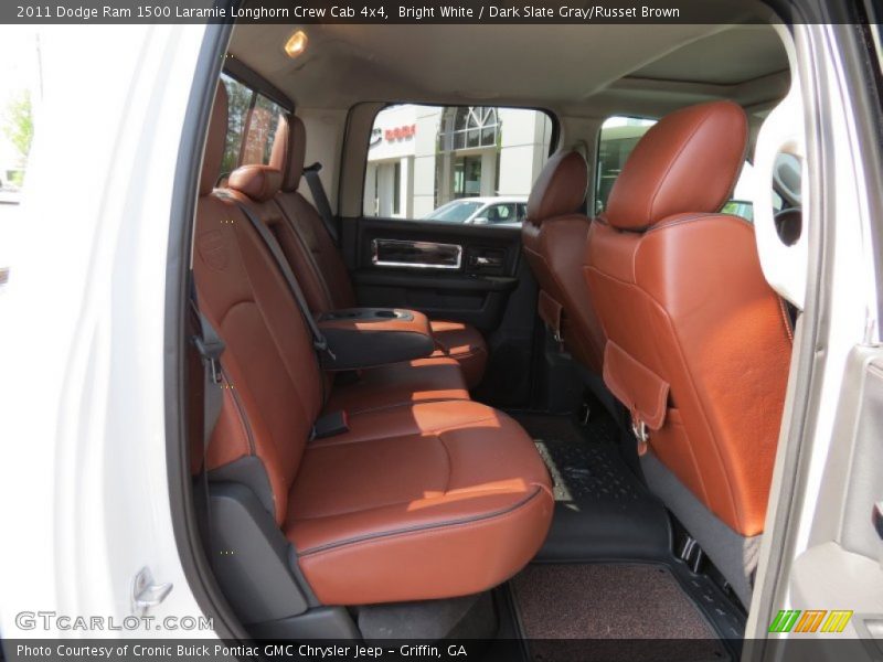 Bright White / Dark Slate Gray/Russet Brown 2011 Dodge Ram 1500 Laramie Longhorn Crew Cab 4x4