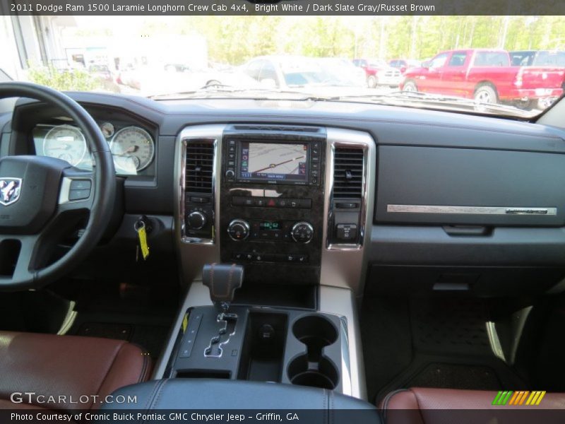 Bright White / Dark Slate Gray/Russet Brown 2011 Dodge Ram 1500 Laramie Longhorn Crew Cab 4x4