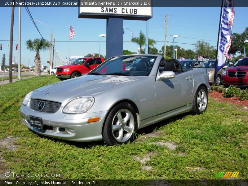 Brilliant Silver Metallic / Charcoal Black 2001 Mercedes-Benz SLK 320 Roadster