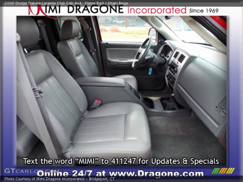Flame Red / Khaki Beige 2006 Dodge Dakota Laramie Club Cab 4x4