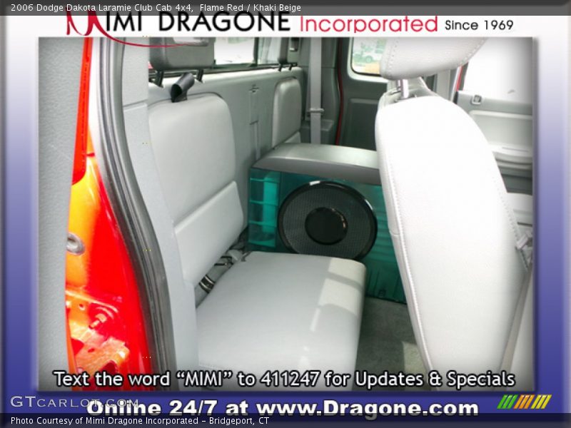 Flame Red / Khaki Beige 2006 Dodge Dakota Laramie Club Cab 4x4