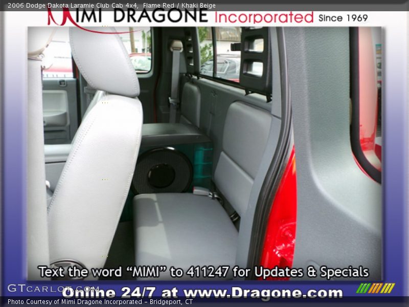 Flame Red / Khaki Beige 2006 Dodge Dakota Laramie Club Cab 4x4