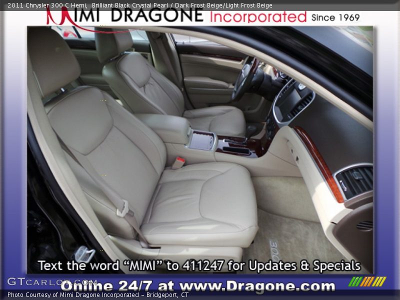 Brilliant Black Crystal Pearl / Dark Frost Beige/Light Frost Beige 2011 Chrysler 300 C Hemi