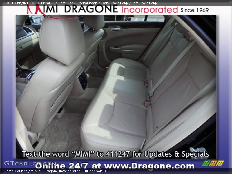 Brilliant Black Crystal Pearl / Dark Frost Beige/Light Frost Beige 2011 Chrysler 300 C Hemi