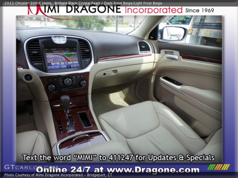 Brilliant Black Crystal Pearl / Dark Frost Beige/Light Frost Beige 2011 Chrysler 300 C Hemi