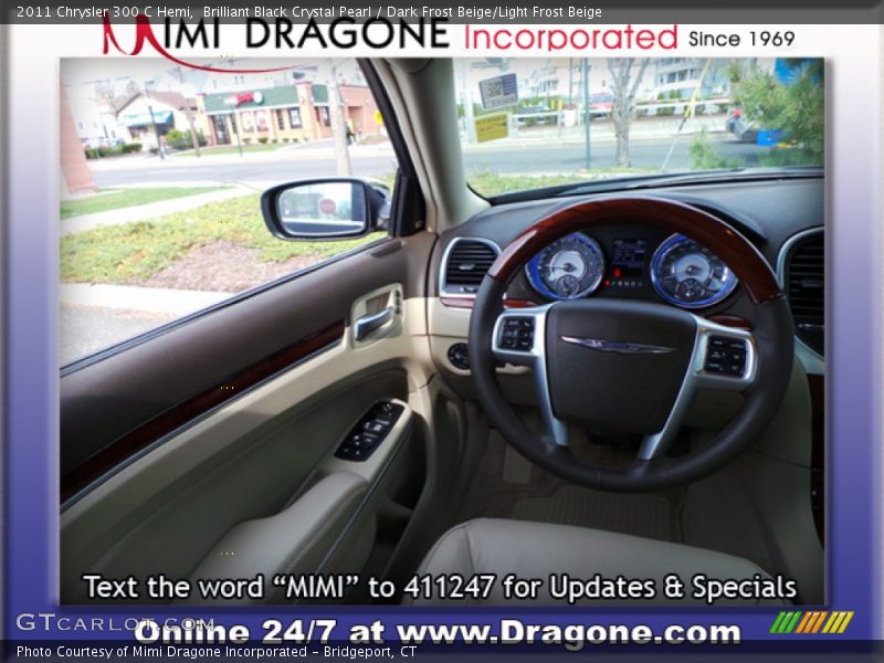 Brilliant Black Crystal Pearl / Dark Frost Beige/Light Frost Beige 2011 Chrysler 300 C Hemi
