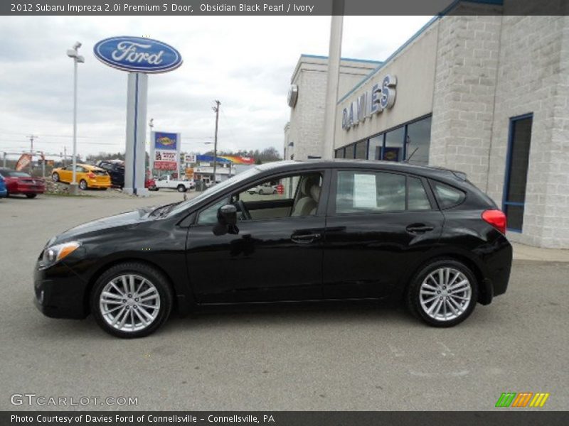 Obsidian Black Pearl / Ivory 2012 Subaru Impreza 2.0i Premium 5 Door