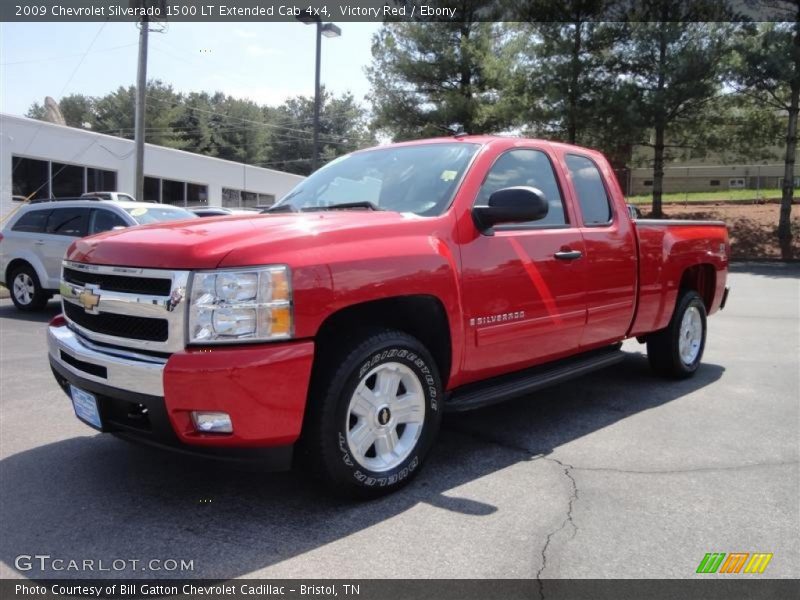 Victory Red / Ebony 2009 Chevrolet Silverado 1500 LT Extended Cab 4x4