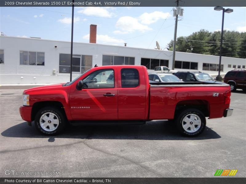 Victory Red / Ebony 2009 Chevrolet Silverado 1500 LT Extended Cab 4x4