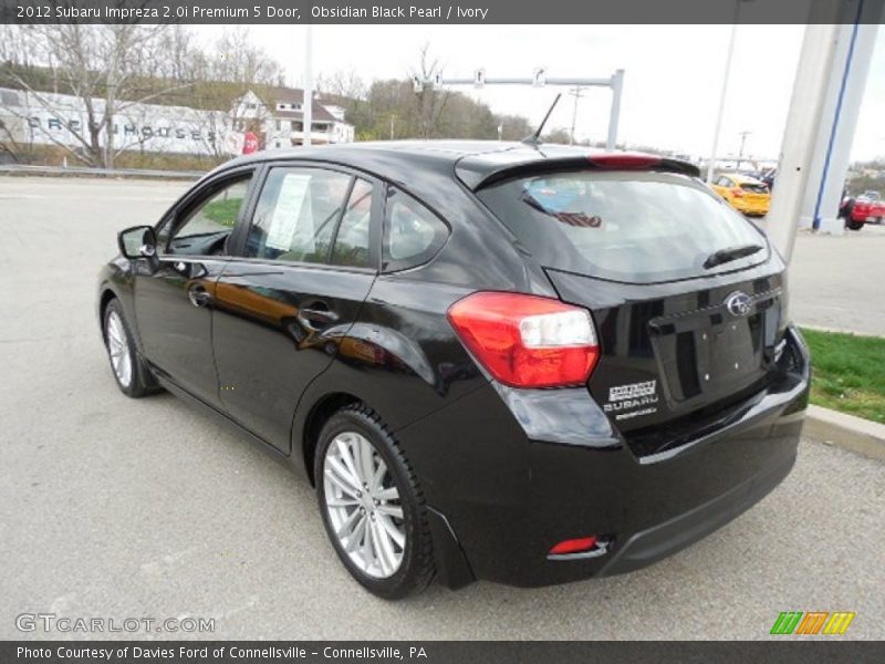 Obsidian Black Pearl / Ivory 2012 Subaru Impreza 2.0i Premium 5 Door