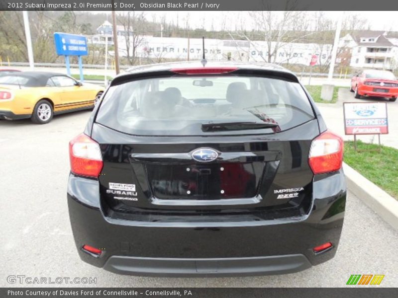 Obsidian Black Pearl / Ivory 2012 Subaru Impreza 2.0i Premium 5 Door