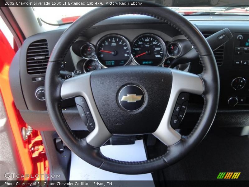Victory Red / Ebony 2009 Chevrolet Silverado 1500 LT Extended Cab 4x4