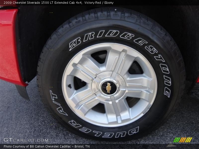 Victory Red / Ebony 2009 Chevrolet Silverado 1500 LT Extended Cab 4x4