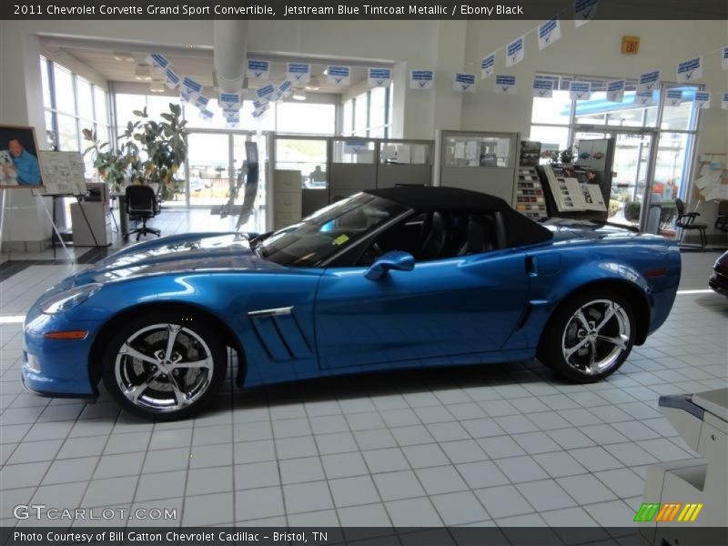 Jetstream Blue Tintcoat Metallic / Ebony Black 2011 Chevrolet Corvette Grand Sport Convertible