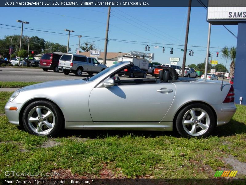 Brilliant Silver Metallic / Charcoal Black 2001 Mercedes-Benz SLK 320 Roadster