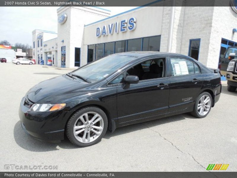 Nighthawk Black Pearl / Black 2007 Honda Civic Si Sedan