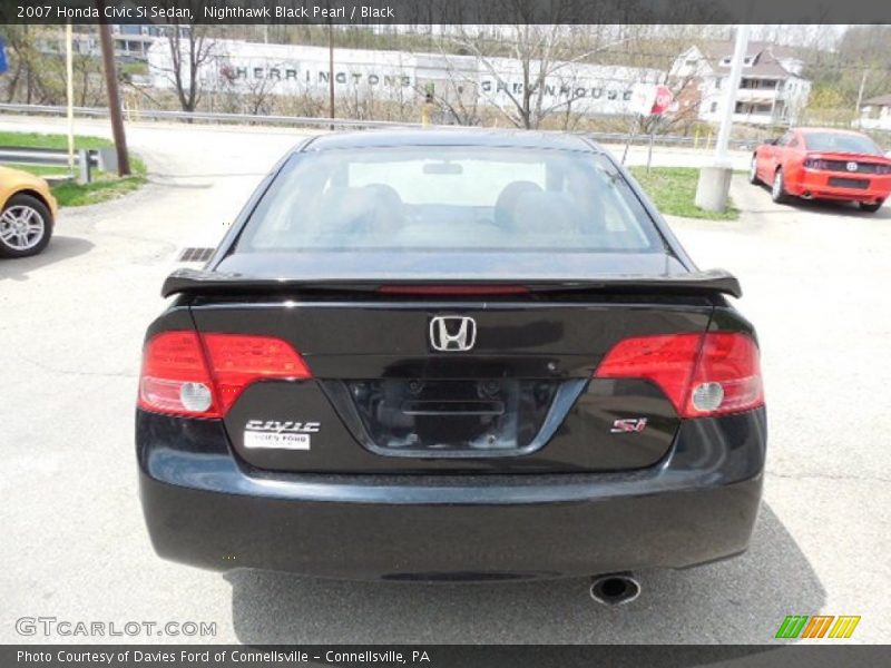 Nighthawk Black Pearl / Black 2007 Honda Civic Si Sedan