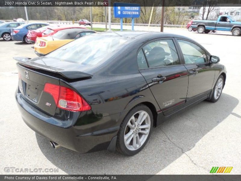 Nighthawk Black Pearl / Black 2007 Honda Civic Si Sedan
