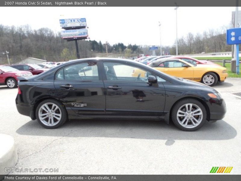 Nighthawk Black Pearl / Black 2007 Honda Civic Si Sedan