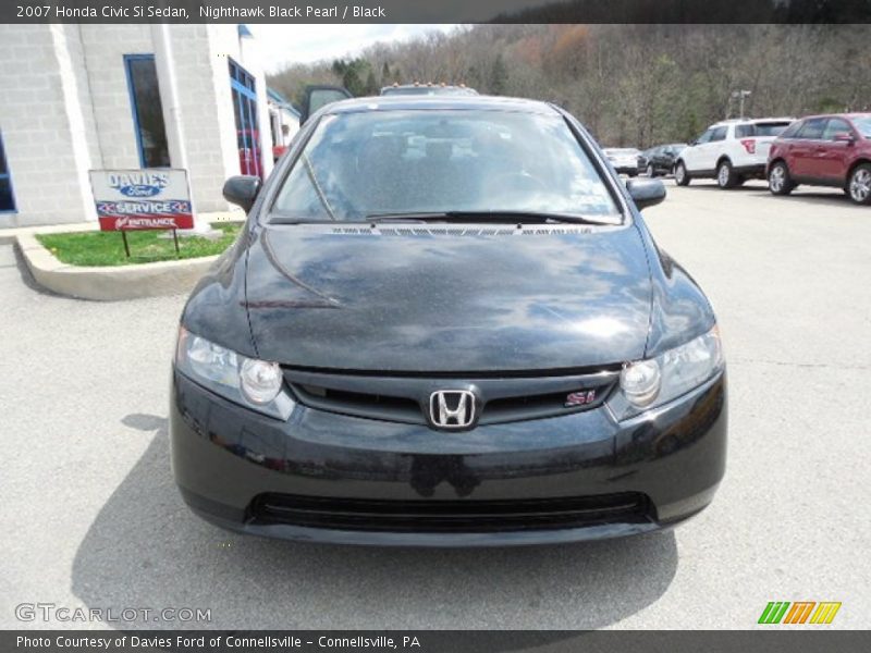 Nighthawk Black Pearl / Black 2007 Honda Civic Si Sedan