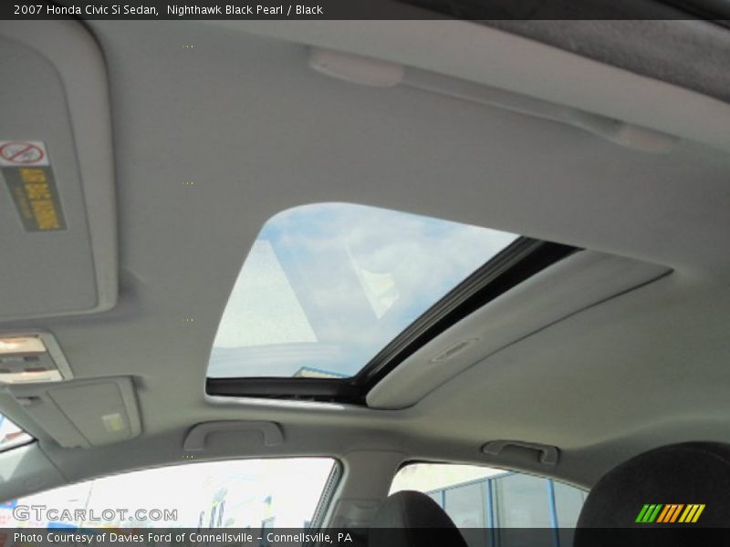 Nighthawk Black Pearl / Black 2007 Honda Civic Si Sedan