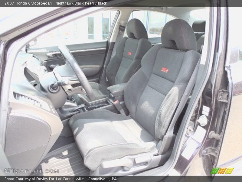 Nighthawk Black Pearl / Black 2007 Honda Civic Si Sedan