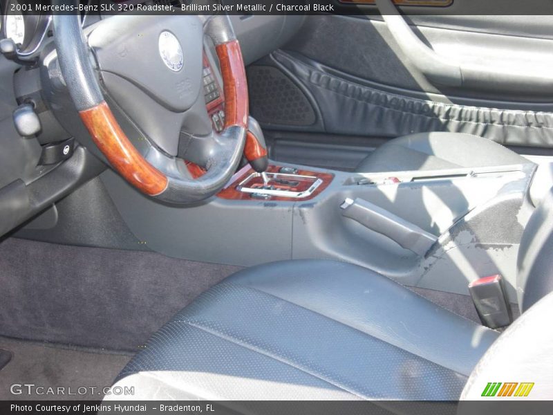 Brilliant Silver Metallic / Charcoal Black 2001 Mercedes-Benz SLK 320 Roadster