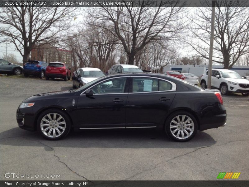 Tuxedo Black Metallic / Light Camel/Olive Ash 2010 Lincoln MKS AWD