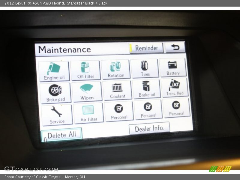 Stargazer Black / Black 2012 Lexus RX 450h AWD Hybrid