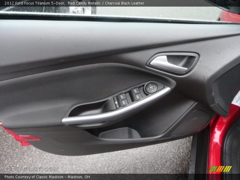 Red Candy Metallic / Charcoal Black Leather 2012 Ford Focus Titanium 5-Door