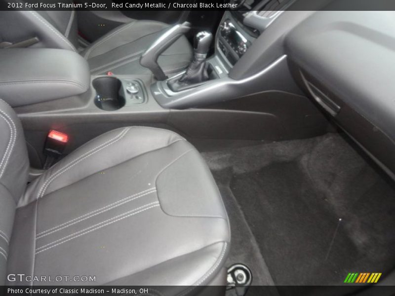 Red Candy Metallic / Charcoal Black Leather 2012 Ford Focus Titanium 5-Door