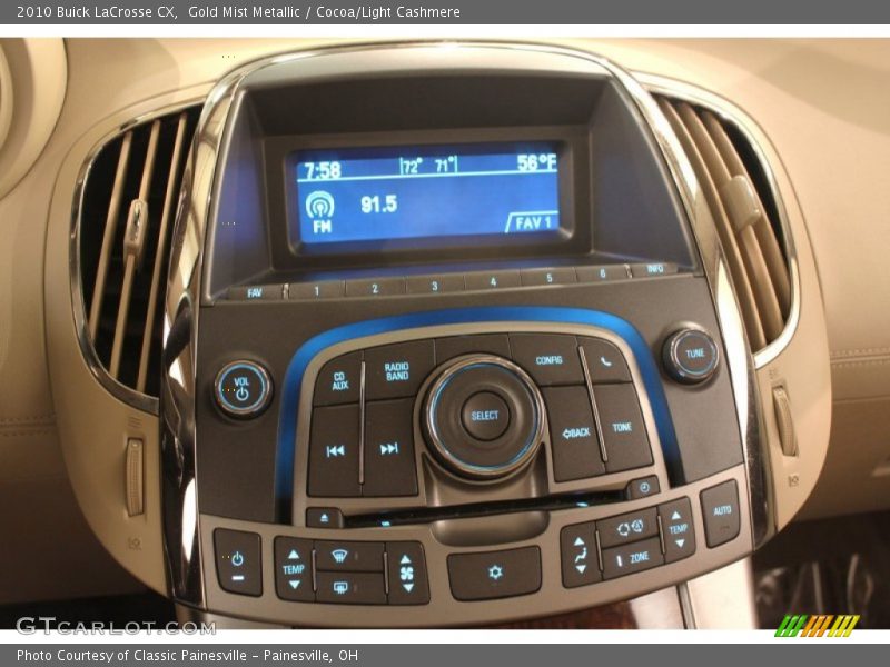Controls of 2010 LaCrosse CX